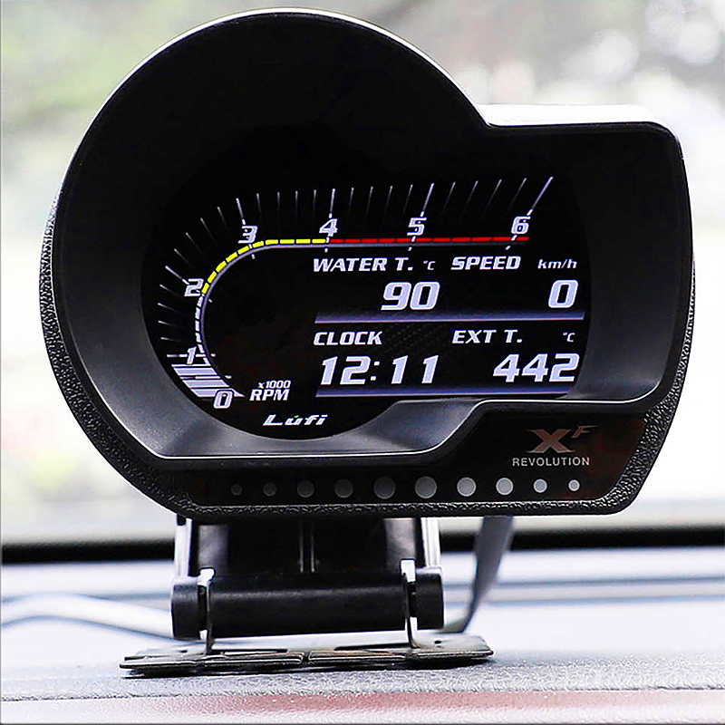 Автомобильный измерительный прибор lufi xf obd ii obd2, спидометр, миниатюрный цифровой датчик температуры воды, автомобильный obd 2
