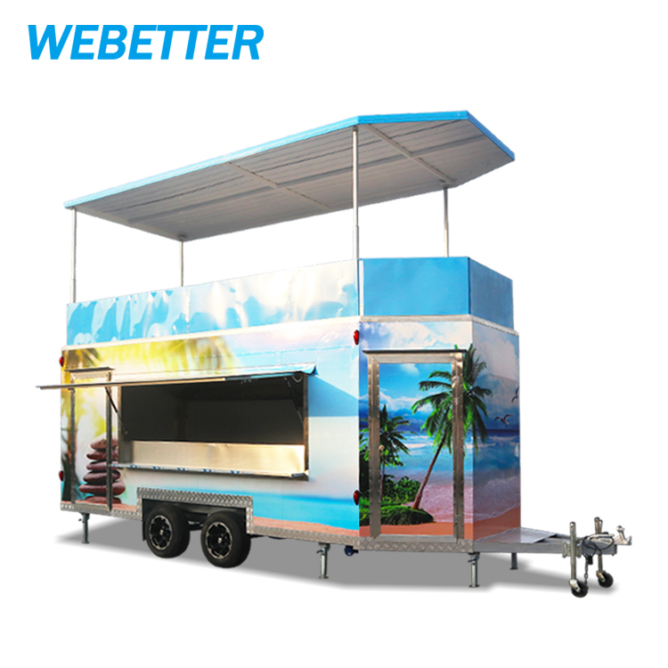 WEBETTER, полностью оборудованный двухэтажный закрытый мобильный грузовик для продажи пищи