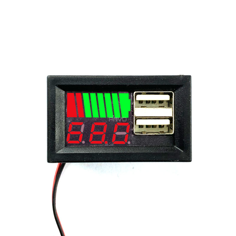 Отображение мощности аккумулятора с двумя USB-выходами QC2 0 3,0 Быстрая зарядка 5 в 9 в 12 В вольтметр