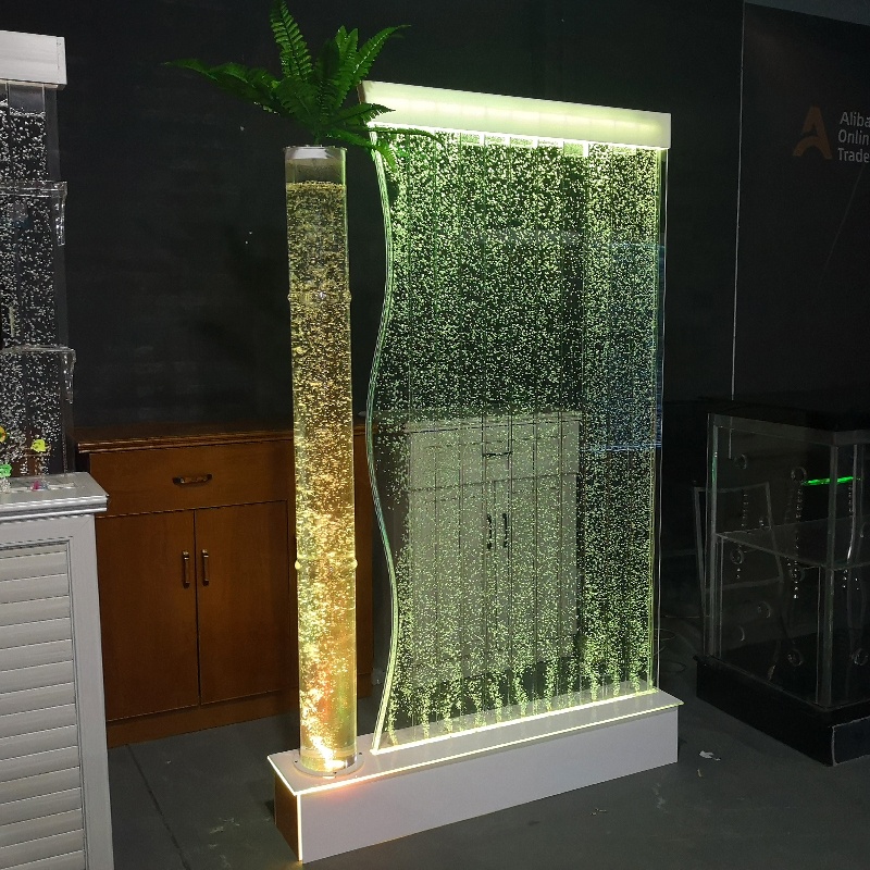 Интерьер дизайн Крытый LED воды пузырь водопад стены для домов