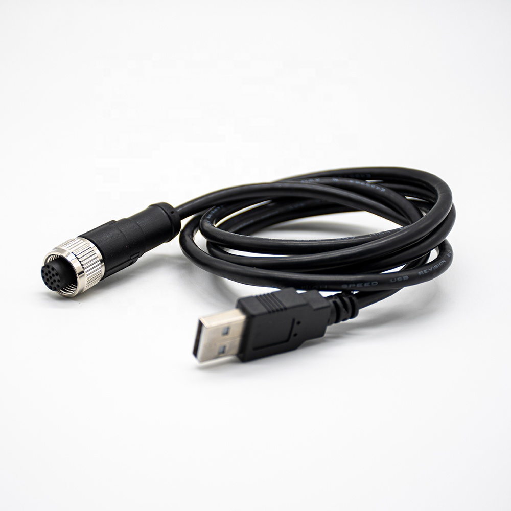 M12 USB-кабель «Мама», «папа», водонепроницаемый разъем, штырь камеры, провод Micro MINI IP67 RS485 RS232 2 5 8 4Pin 5P 12Pin 17Pin A Code