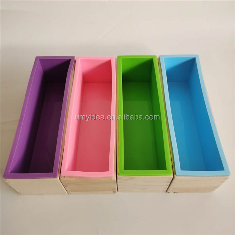 2019 HOT Silicone Soap Mold Handmade Loaf Mould Kit with Wooden Box Frame
