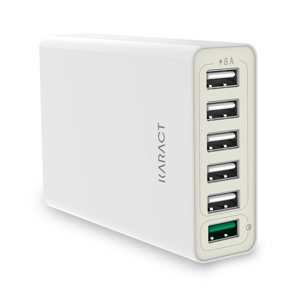 New Arrival 6 Ports Multi USB Wall Charger Adapter, QC3.0 58W Wall Charger for mobile Phone