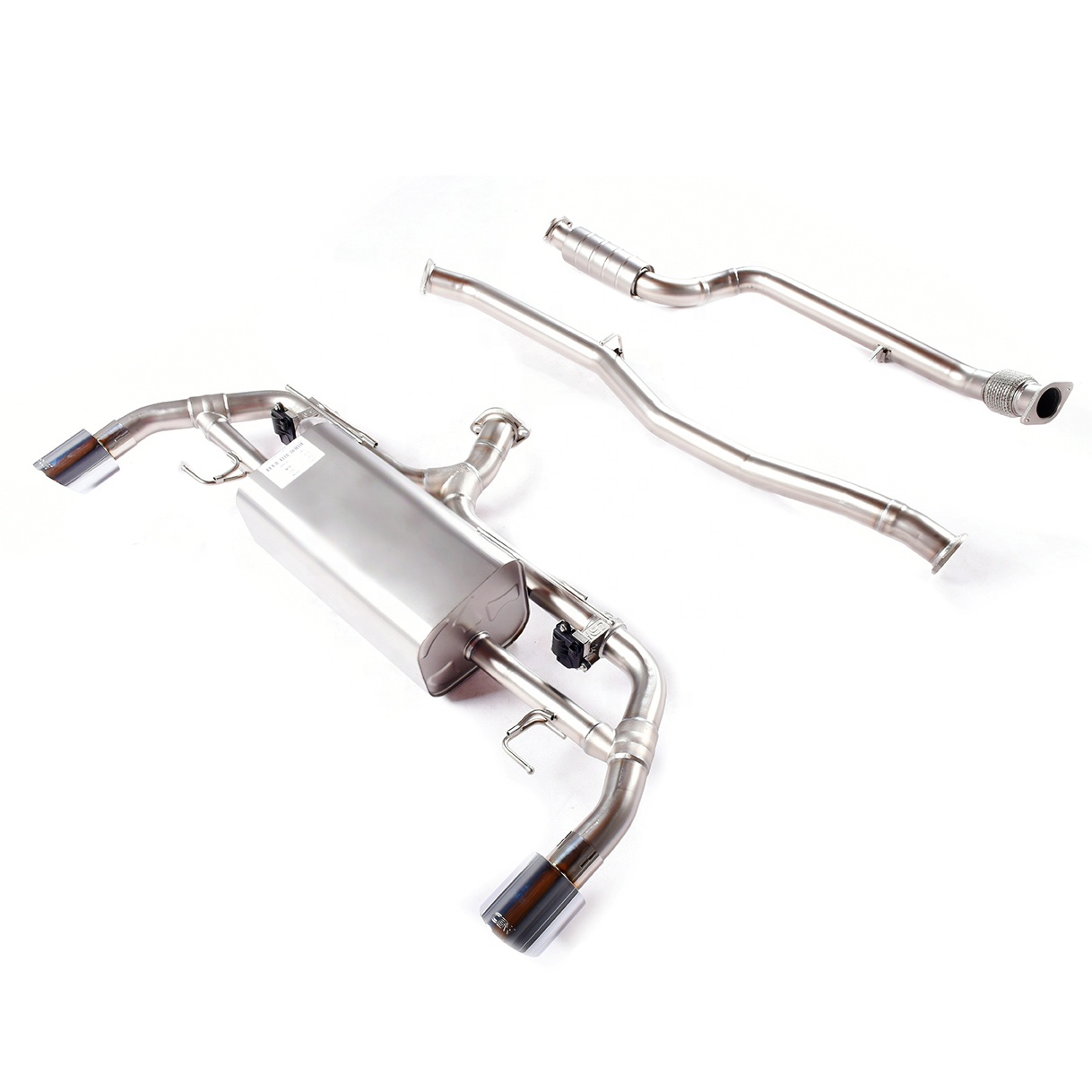 Factory hot sale stainless steel exhaust pipe with twin exit with single tip for Alfa Stelvio 2.0T