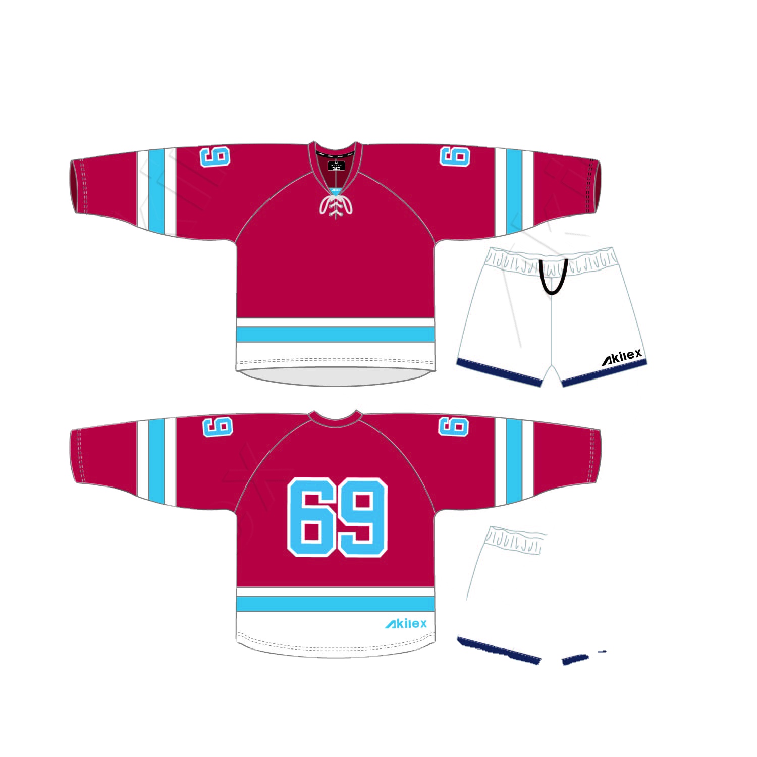 2021 High Quality Durable Fashion Design Custom Logo Hockey Sportswear Kits For Outdoor Activity