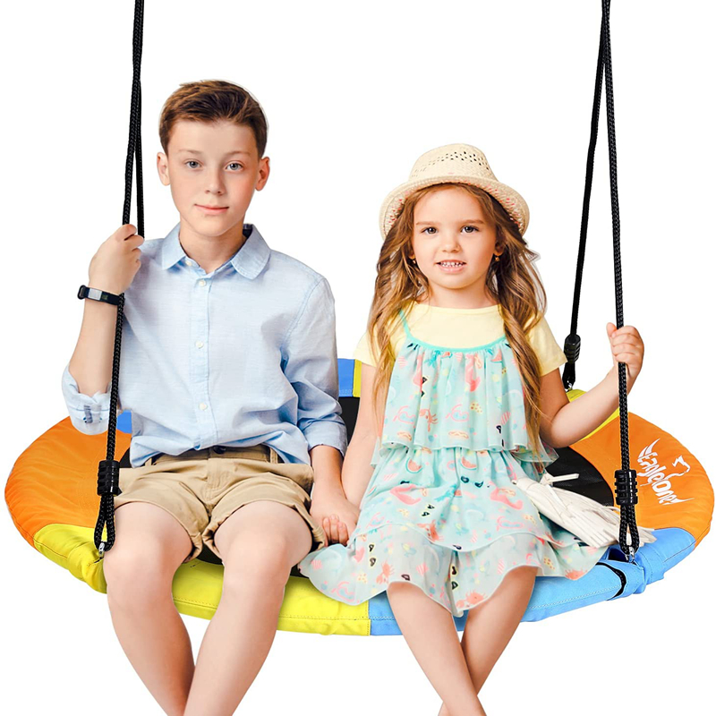 New Collection Eagle Stone Saucer Tree Swing with Adjustable Rope 300KG Load-bearing Leisure and Entertainment Outdoor Toy Swing