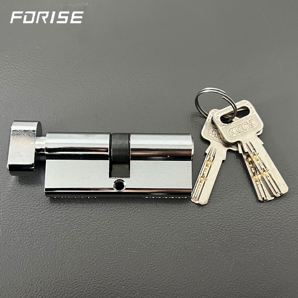 60mm chromed Cylinder Door lock automatic