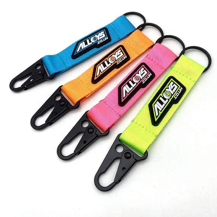 YYX custom nylon key strap short keychain lanyard adjustable hand wrist cute cartoon lanyard keychain