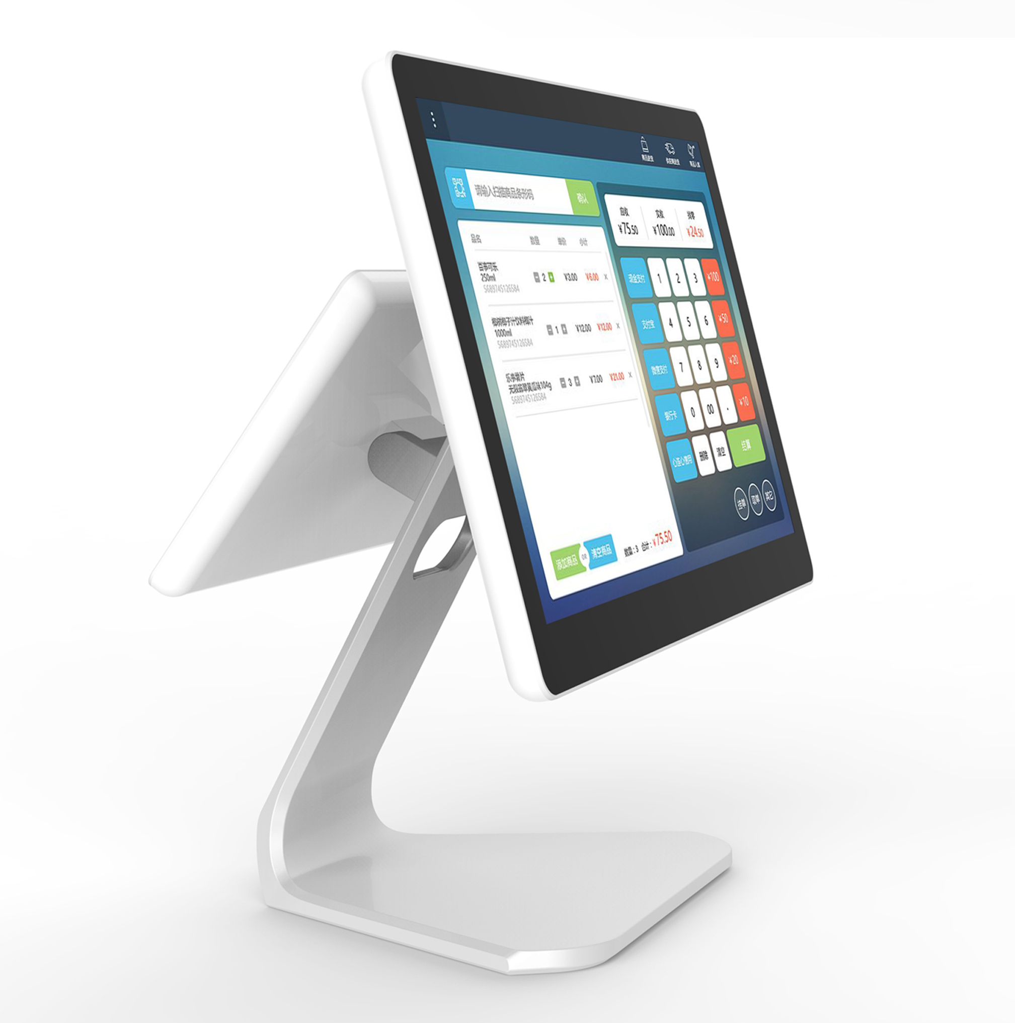 Все-в-одном двойной сенсорный экран android pos система планшет pos машина для продаж подключение с 80 мм ширина термопринтер