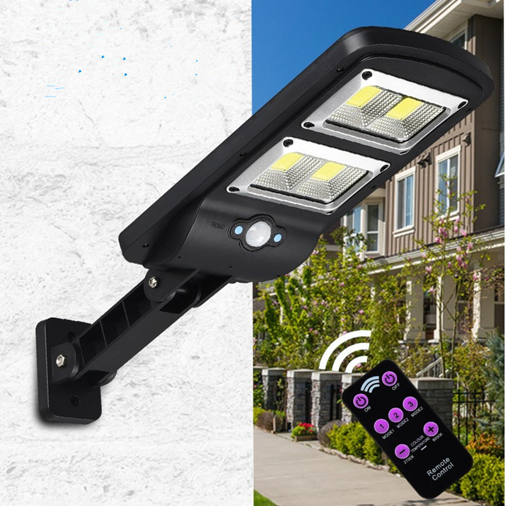 Высококачественный IP65 Водонепроницаемый 64 LED COB наружный датчик солнечного садового света с дистанционным управлением