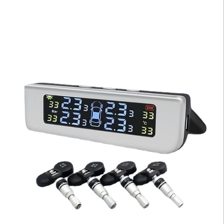 Three digit value display solar wireless tire pressure monitoring system, standard tire TPMS monitoring system internal sens