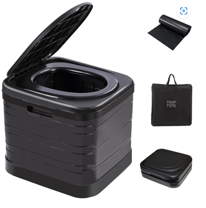 Dual use multipurpose Storage Bins Portable Toilet Folding Camping Commode Travel Car Potty Outdoor Picnic Emergency Toilet
