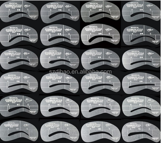 New 24 Styles Eyebrow Stencil For Makeup Tools