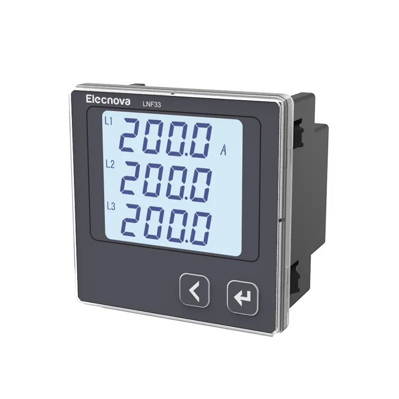 Smart building LCD digital display 3 phase industrial current energy meter