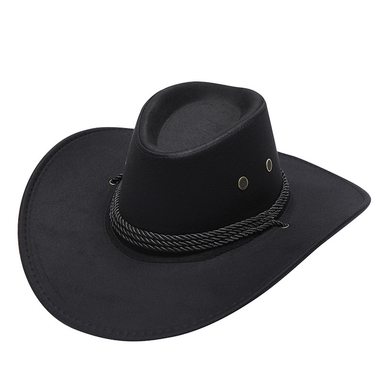 Western cowboy hat suede outdoor sun hat men's horseback riding hat