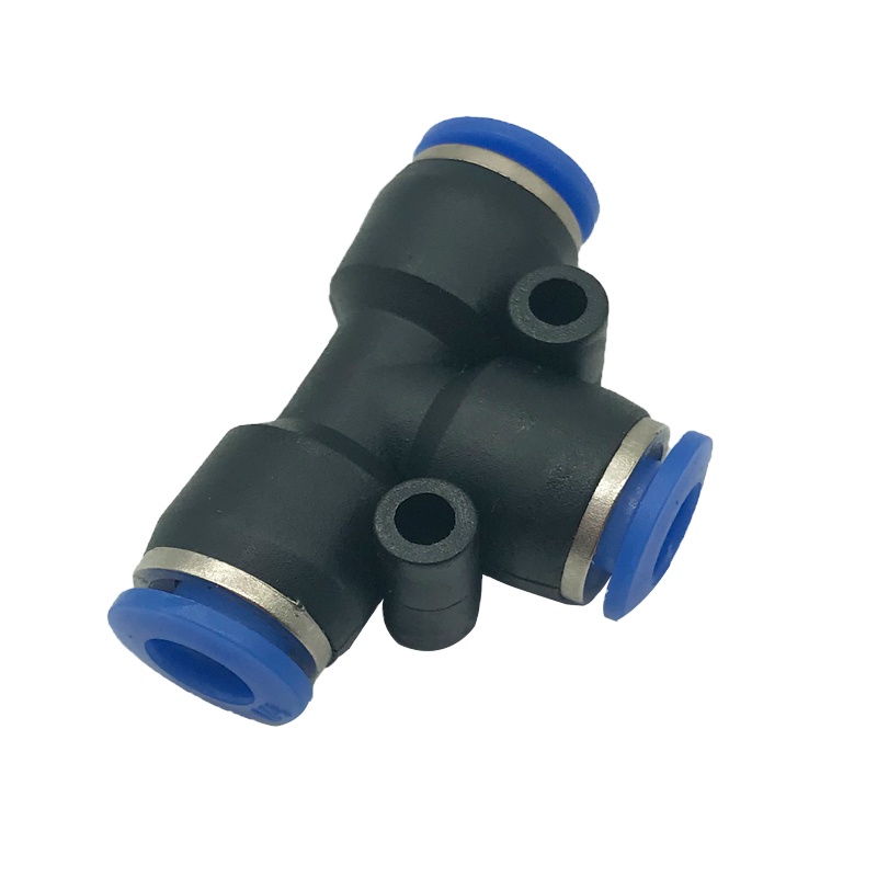 6mm inch T connector for water spray and mist system Plastic Nozzle Fitting Pipe Connecting