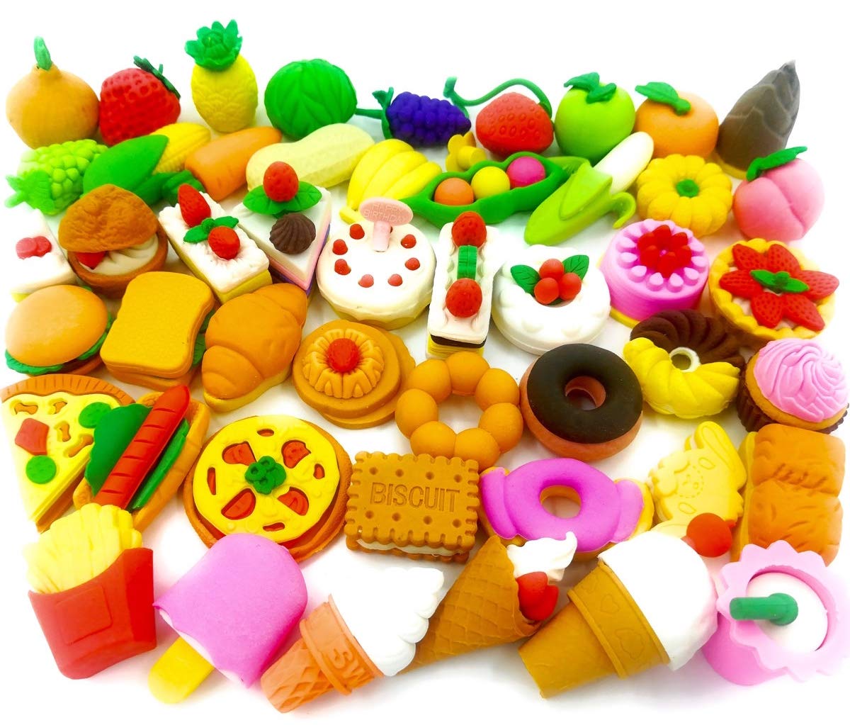 TPR бургер Резиновые Милые 3D DIY Kawaii карандаш ластик головоломки
