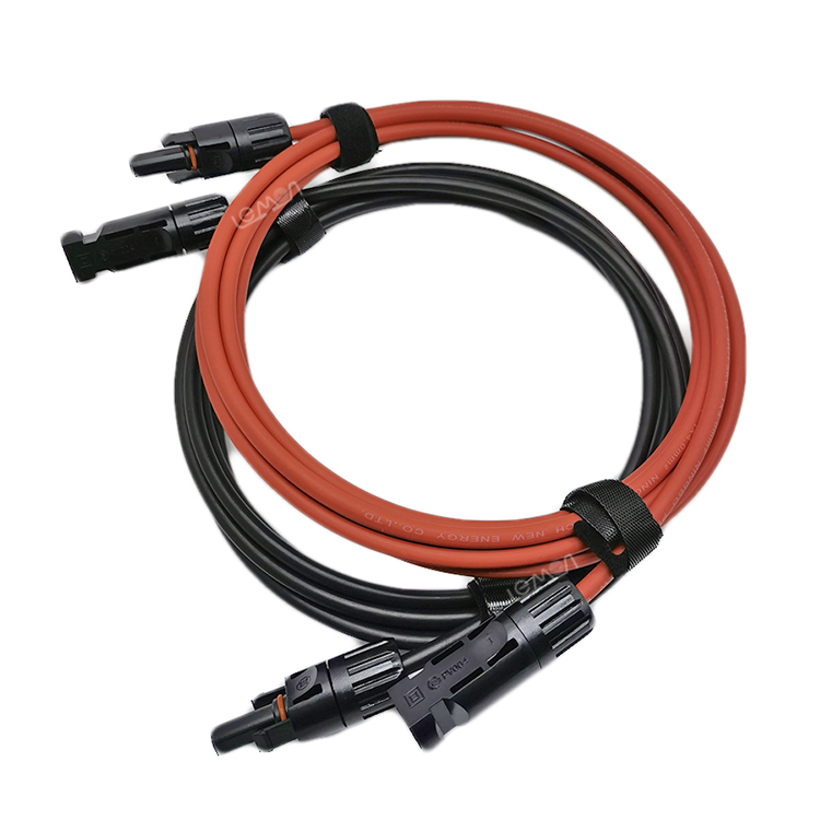 10AWG Солнечный удлинитель PV кабель провод с гнездовым и мужским разъемами