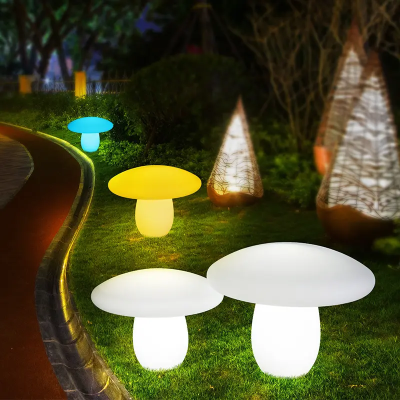 mushroom garden modern led table lamp restaurant villa nightclub outdoor decorative modern cordless led table night light lamp