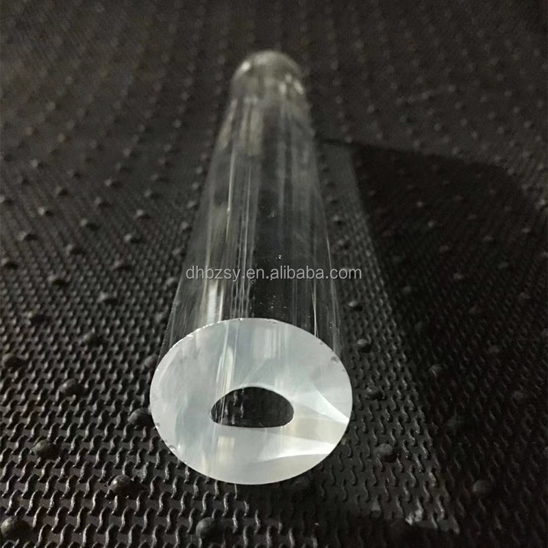 Fan-shaped quartz tube with inner hole for high temperature resistant transparent boiler