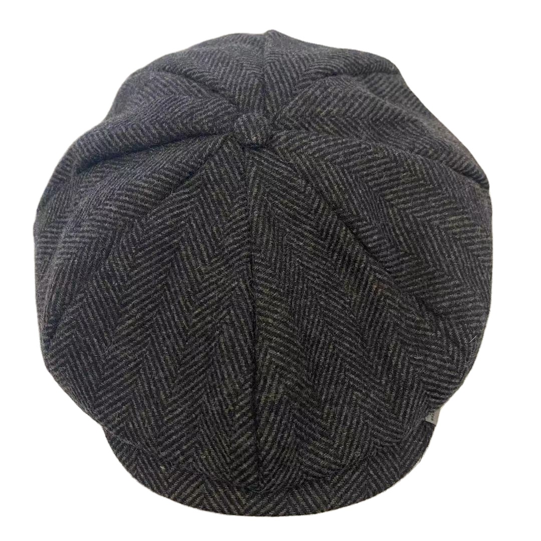 China suppliers winter wool peaky blinders hat flat cap for men cowboy newsboy hat ivy cap