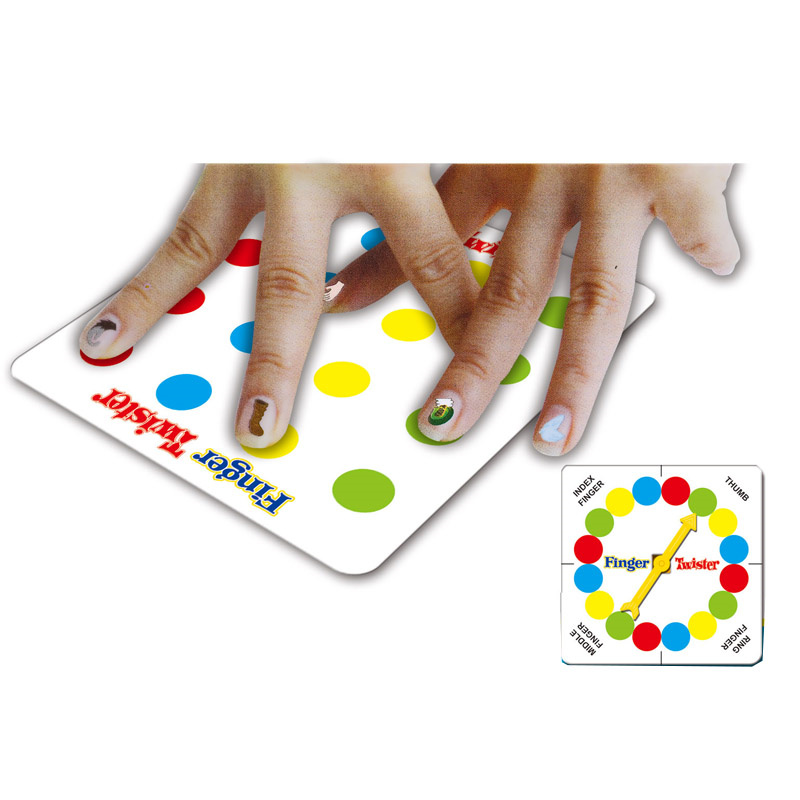 Interesting portable competition toy mini finger twister board game for 2 player