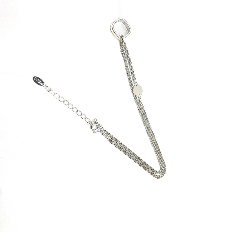 European and American square pendant necklace fashion simple women chain necklace hollow pendant necklace