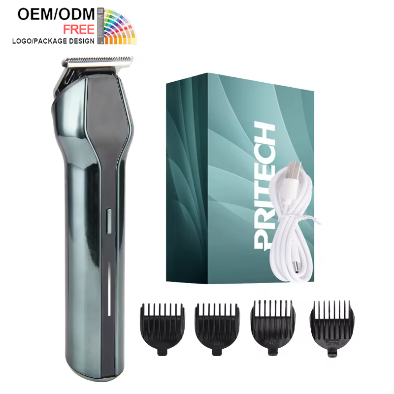 PRITECH lithium battery 80mins using-time T-blade hair clipper cordless hair trimmer for line up detailer