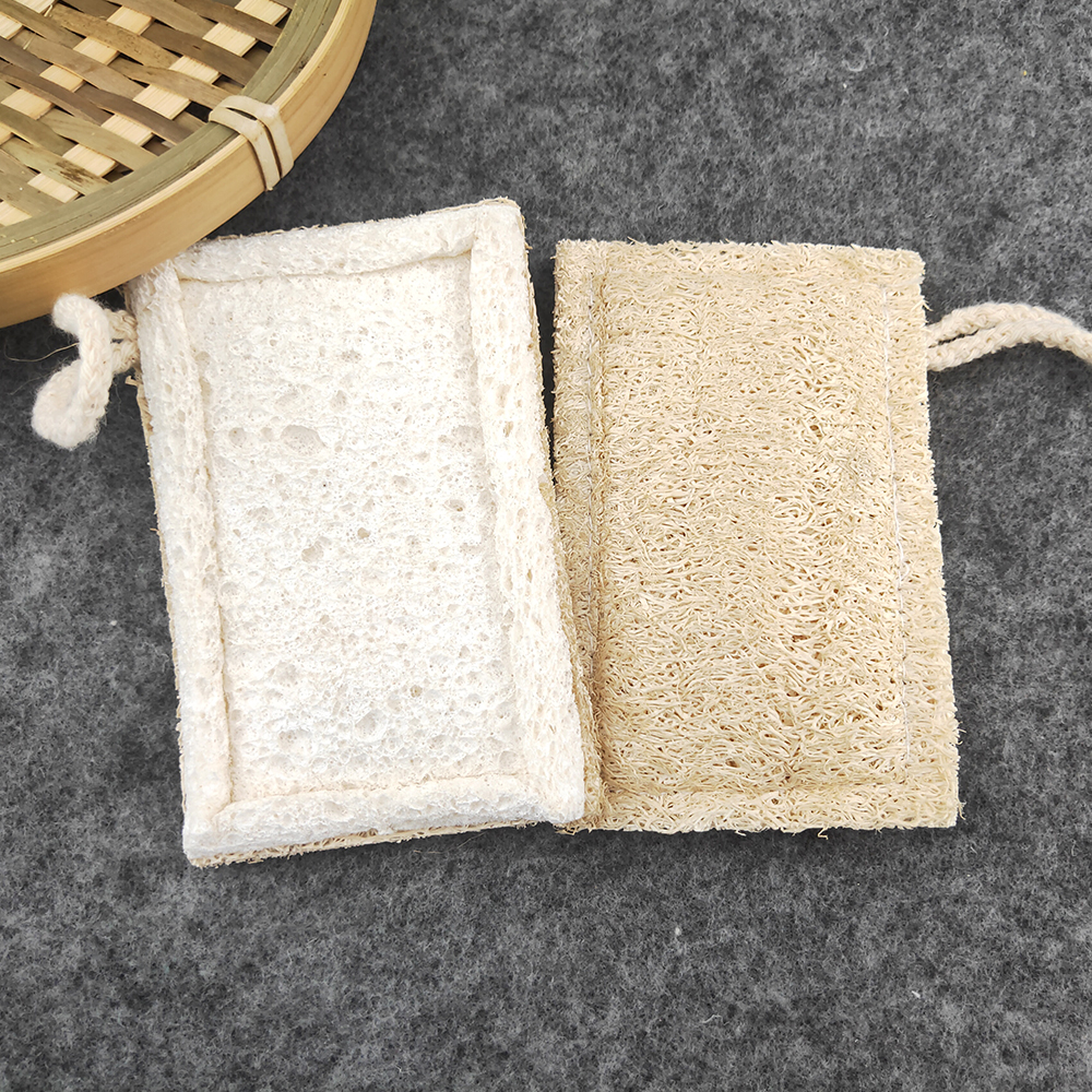 Wholesale Natural Reusable Loofah Scrub Scouring Wood Pulp Dish Luffa Sponge For Washing Dishes
