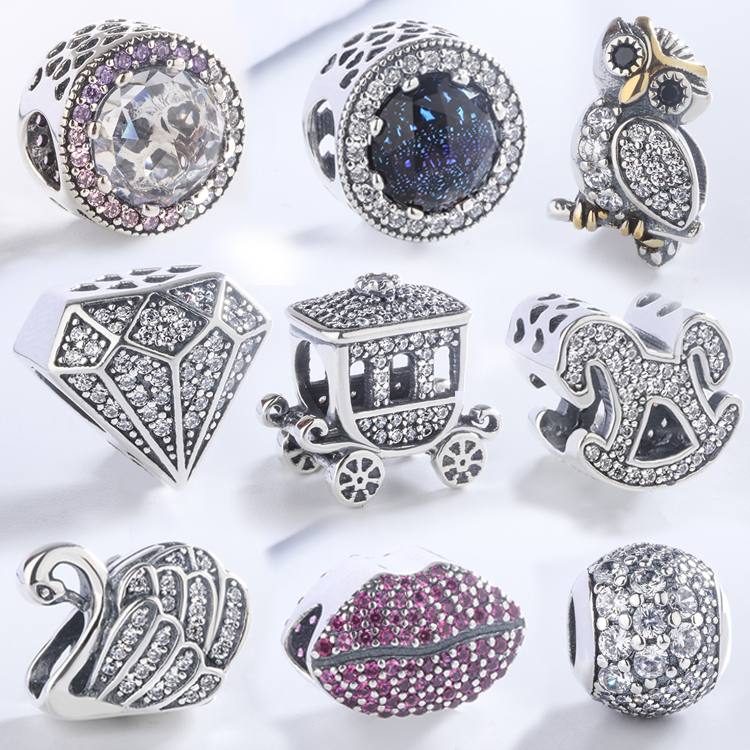 Pulsera mujer без логотипа, серебряные ювелирные изделия 925, подвески на заказ для браслета pandora