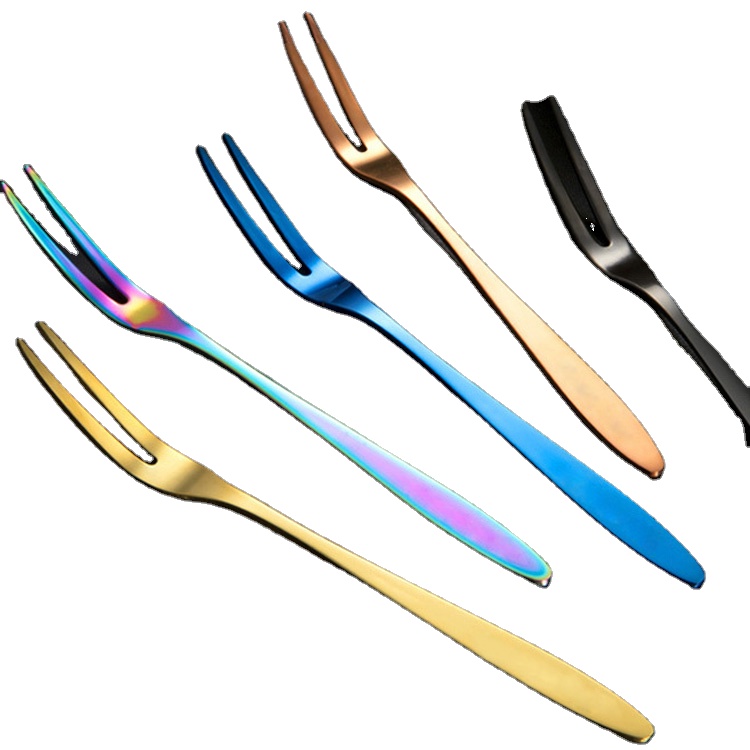 Bestlife Appetizer Small Dessert Forks Stainless Steel Dessert Salad Fruit Cocktail Forks for Party Travelling Fruit Forks