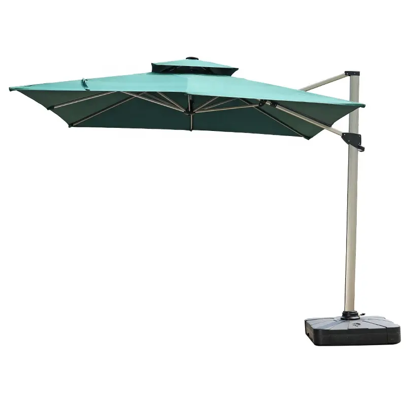 Beach Umbrella Outdoor 3x3m Garden Parasol Umbrella Double Top Waterproof Cantilever Patio Umbrellas