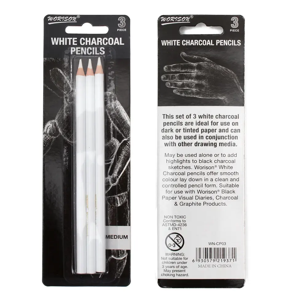 Hot Selling White Charcoal Pencil Painting Sketch Highlight Special Carbon Pen