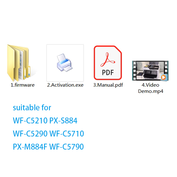 Без чипа решение пакет для EPSON WF-C5210 WF-C5290 WF-C5710 WF-C5790 PX-S884 PX-M884F принтеры