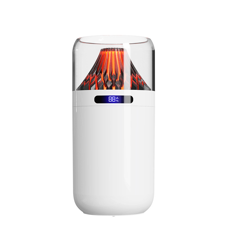 Mini 7 LED Flame Diffuser Customized 360ml USB Cool Mist Aroma Humidifier Colorful Fire Lamp Car Room Ultrasonic Ultrasonic