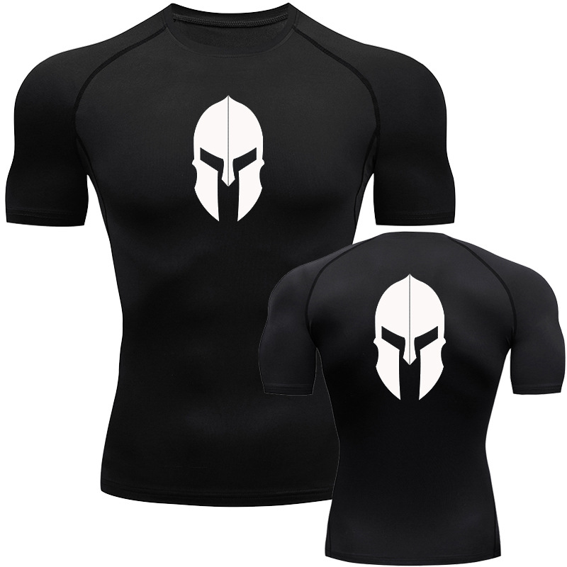 Мужской классический высококачественный костюм Rashguard для фитнеса, тренажерного зала, тенниса, тхэквондо, мужской спортивный костюм, костюм для бега, футболка, колготки