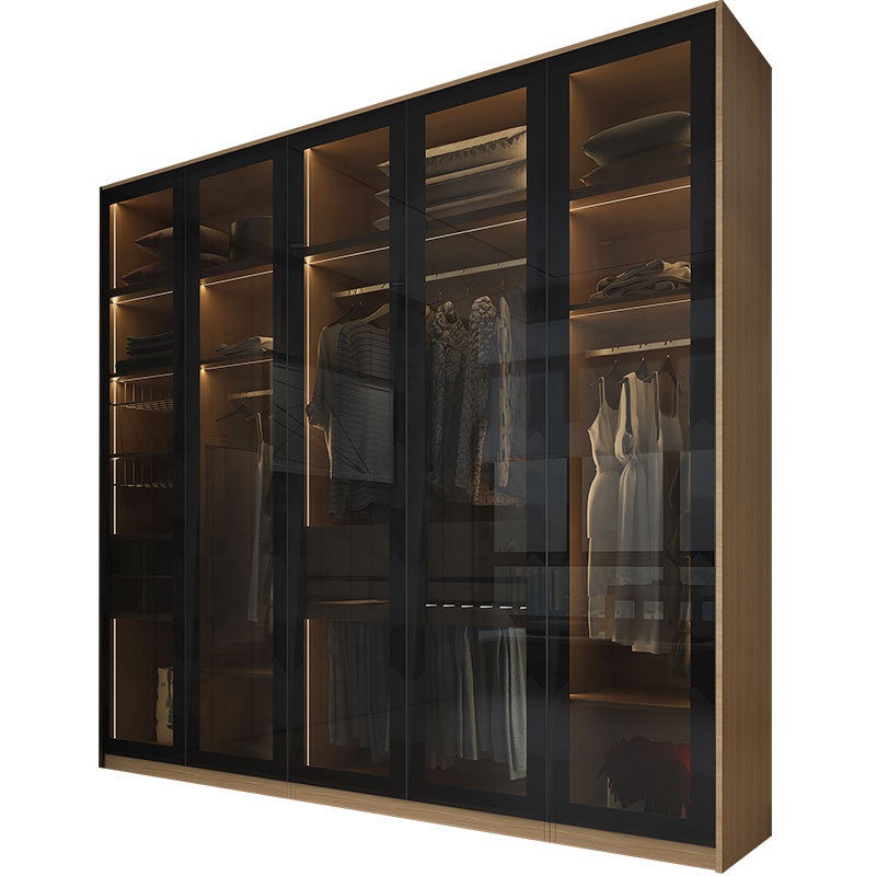 Low MOQ Custom Made Size Aluminum Glass Kitchen Cabinet Door Price