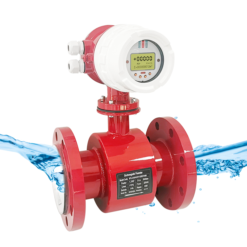 2 4 Inch Irrigation Pulse Output 4-20mA Compact Water Magnetic Electromagnetic Flow Meter Display