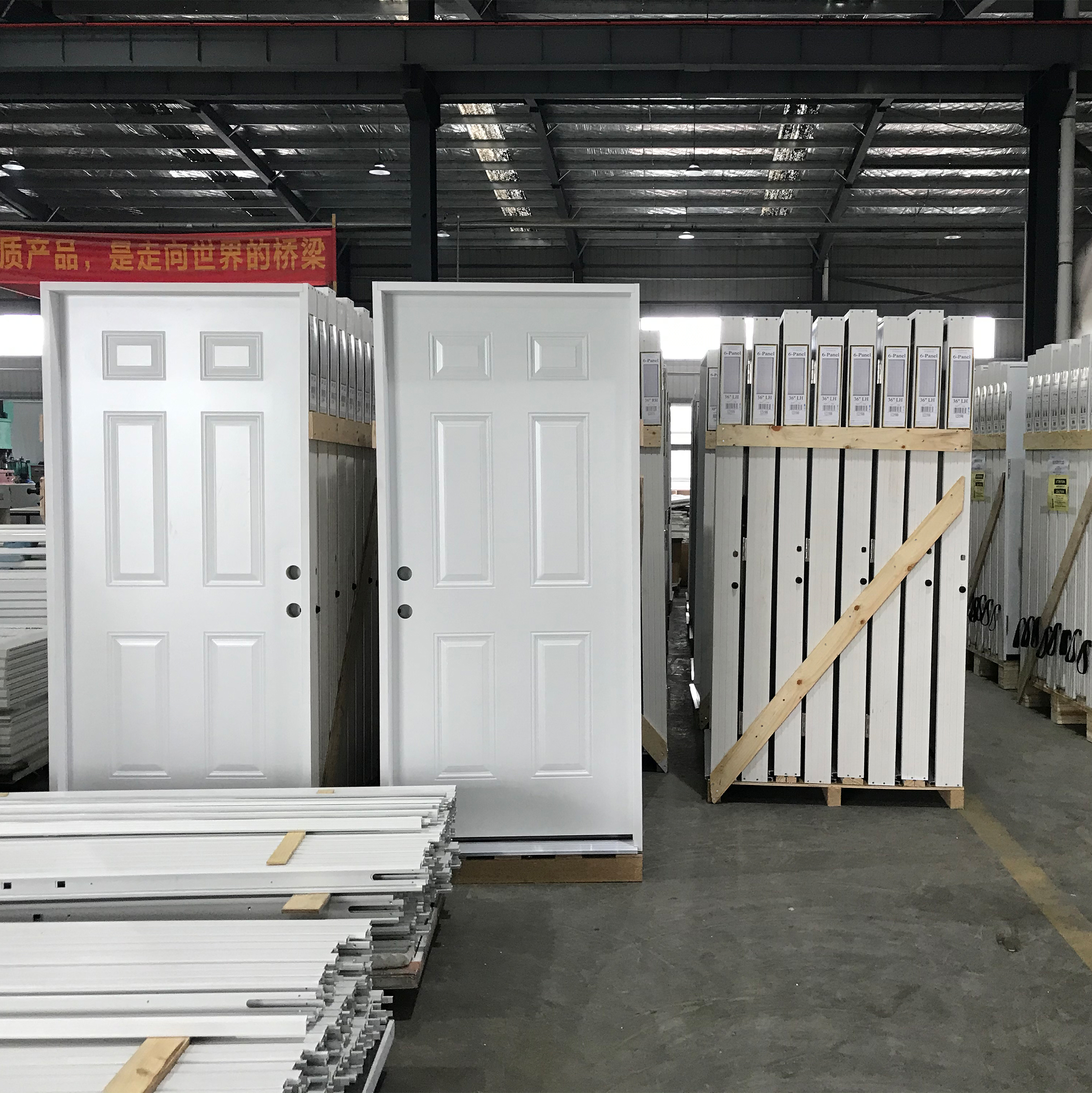 Factory Classic design entrance door modern Exterior fiberglass Front Doors