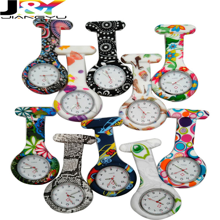 JiangYu Full print Brooch nurse fob watch (SN5021-5030)