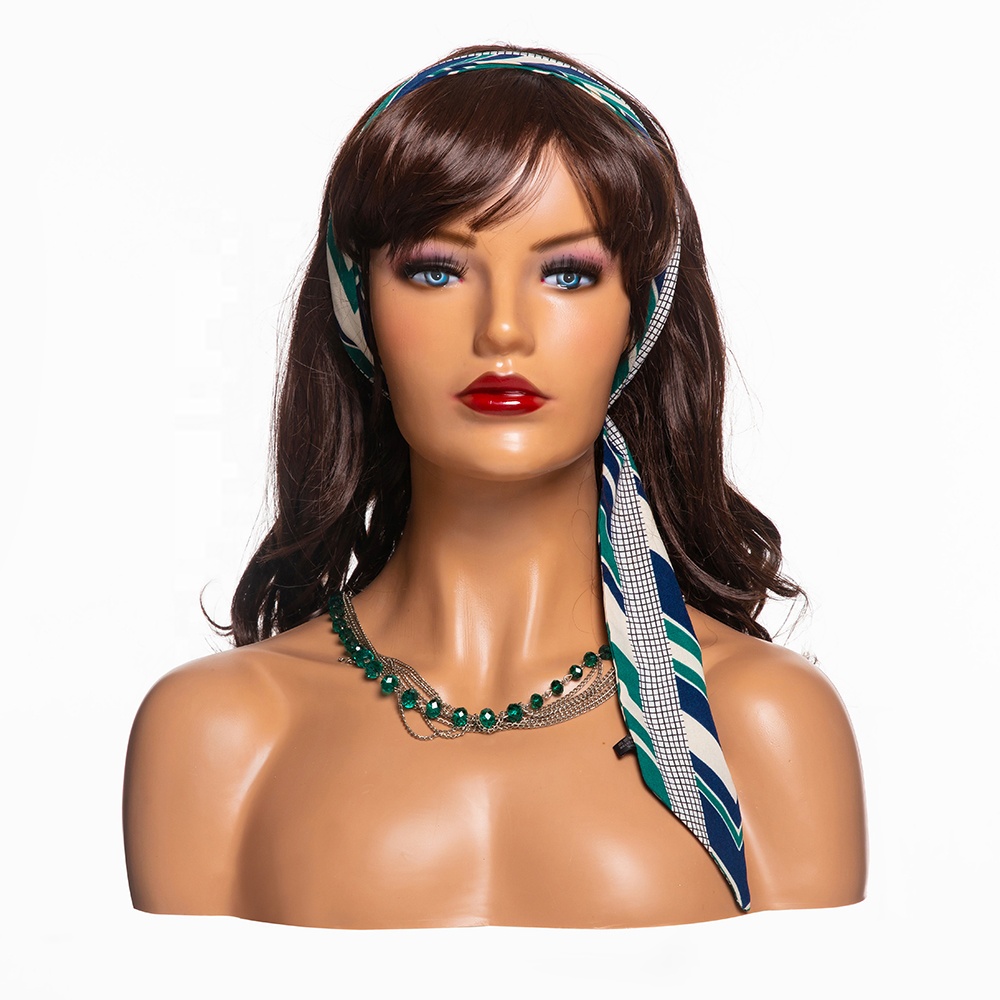 Africa American Mannequin Head Shoulder Realistic Plastic Mannequin Head And Shoulders