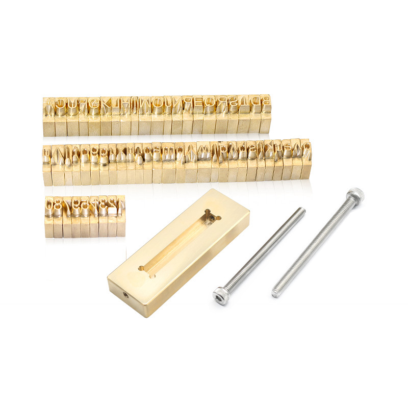 Custom Heat Press Metal Font Set Brass Alphabet Letters Stamps for Leather Paper