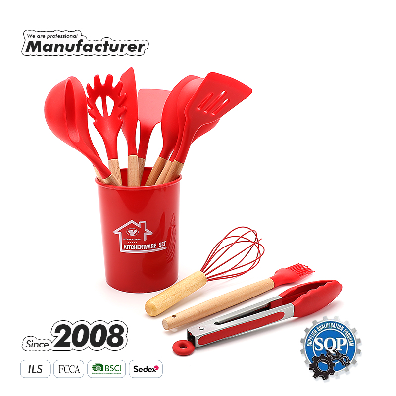 Custom High Quality Heat Resistant Cookware Kitchen Set Silicone Kitchen Utensil Set Wholesale Kitchenaid Utensil Set