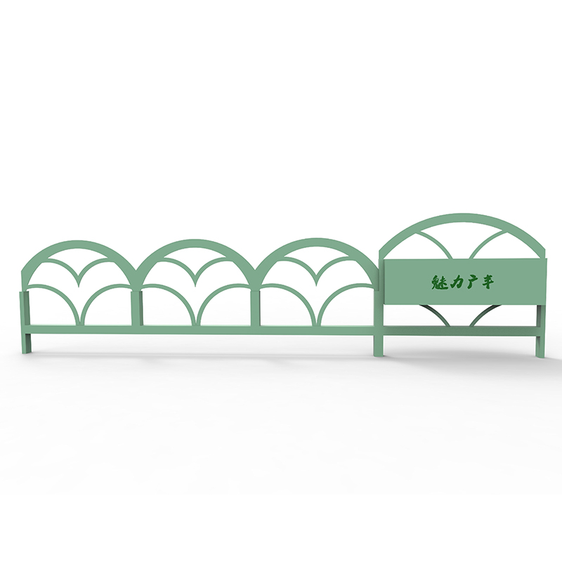 Road guardrail urban traffic fence blue and white traffic collision barrier municipal partition fence