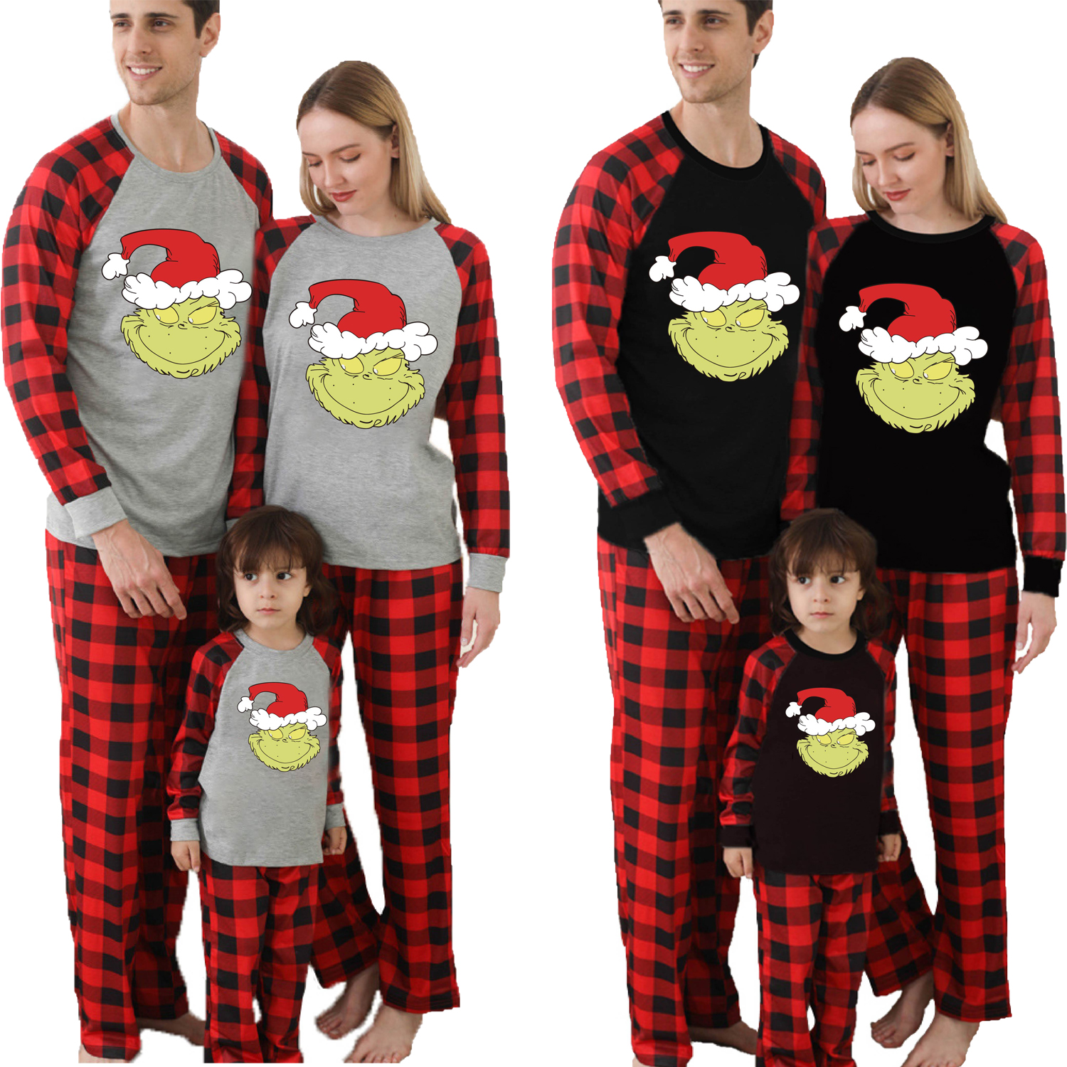 Merry Christmas Printing Family Christmas Pajama Custom Blank Christmas Sleepwear Funny Pajamas For Women Nightwear