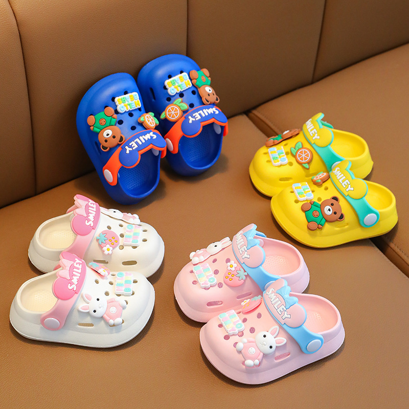 2024 Children cartoon Slippers Clogs for Girls Shoes Baby Bathroom Sandals Kids Shoes for Girl Boys Outdoor Beach Shoes 1-8Years