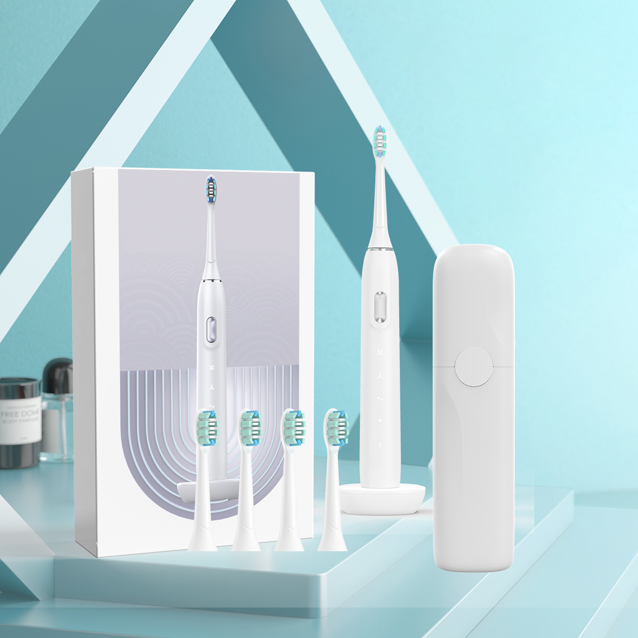 IPX7 Waterproof Private Label oem brand Easy Carry travel sonic electric toothbrush