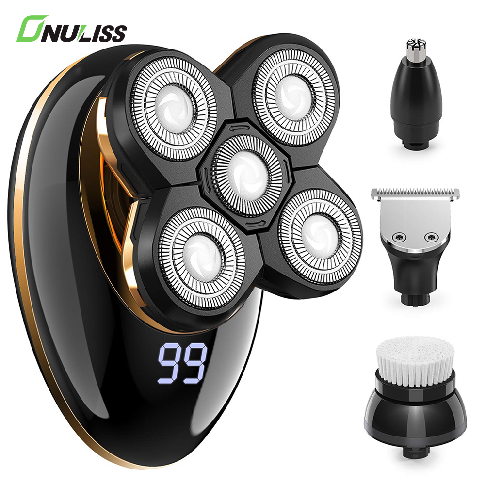 Multifunctional Five Heads Beard Hair Groomer Razor Electric Shaver for Men