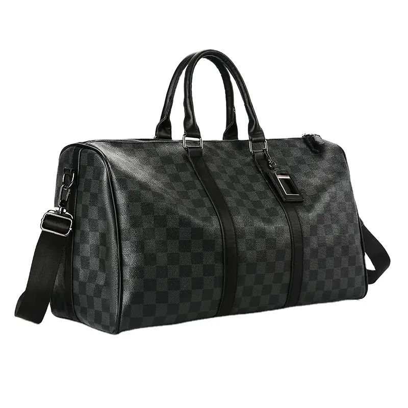 Travel bags for women and men, large capacity, short business trips, lattice handbags