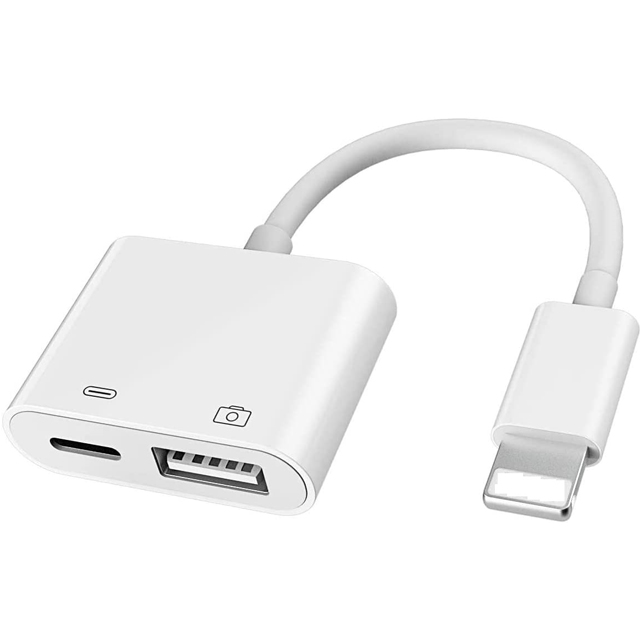 OTG-адаптер с USB-портом на гнездо USB, совместимый с iPhone/iPad/кардридером/USB-накопителем/клавиатурой/мышью